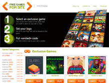 Tablet Screenshot of freegamesforsite.com